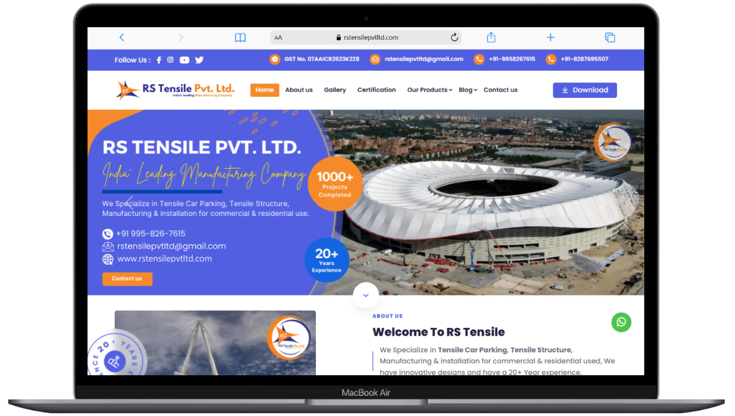 RS Tensile - Web Design Portfolio