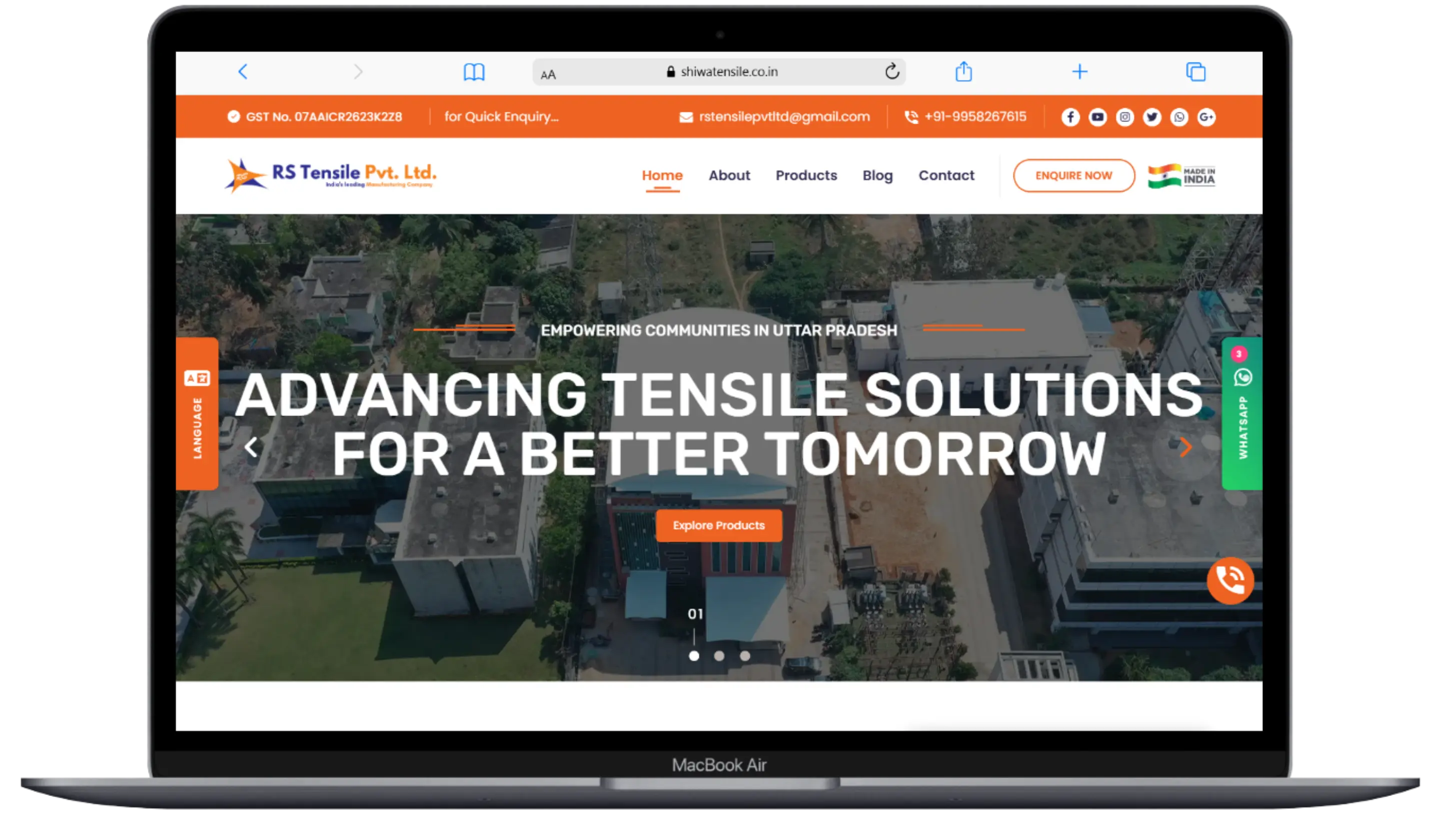Shiwa Tensile - Web Design Portfolio