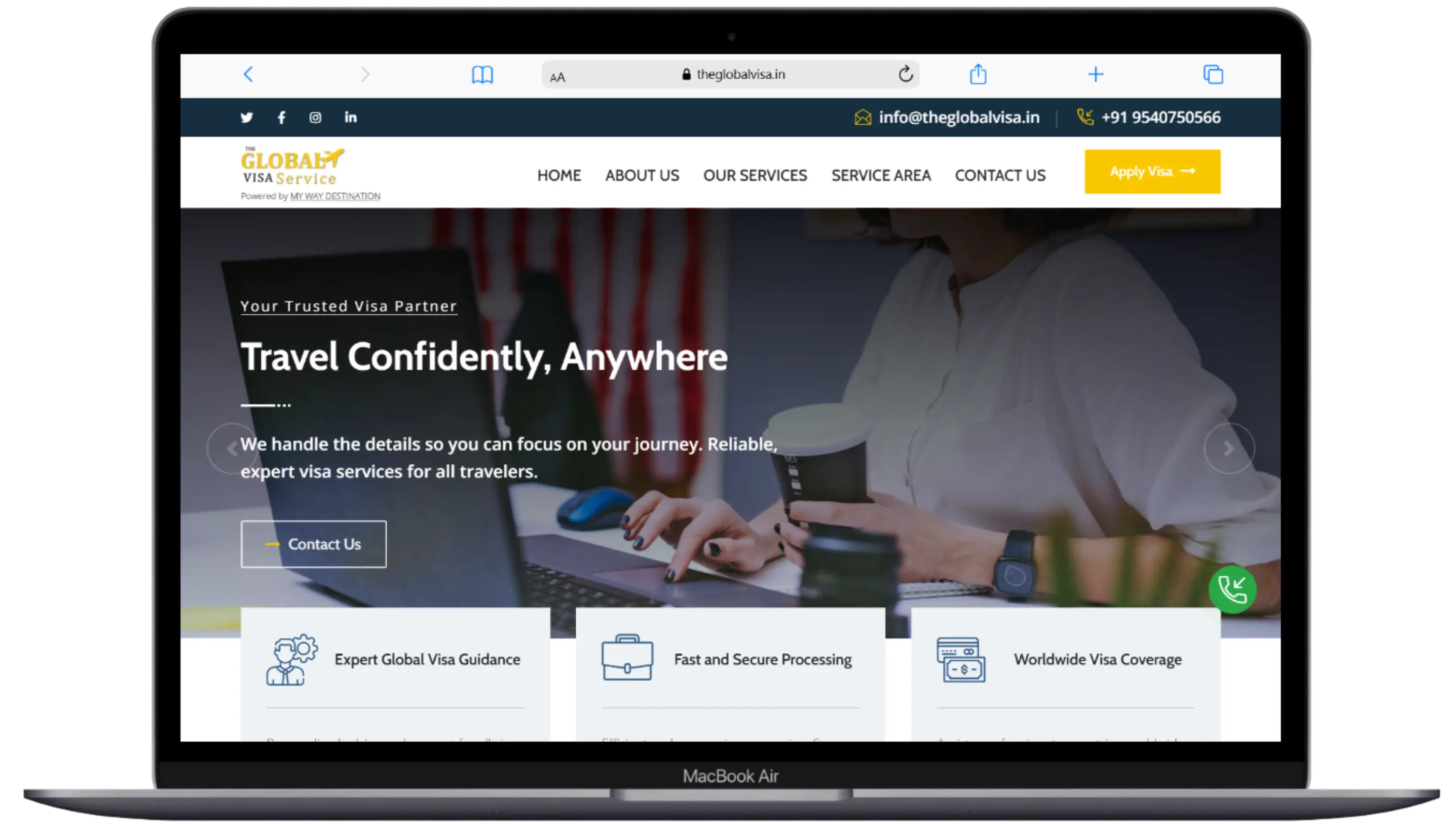 The Global Visa - Web Design Portfolio